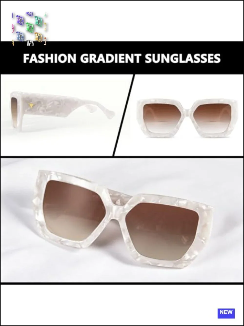 Oversized Acetate Square Sunglasses UV400 Protection for Women Travel Driving
